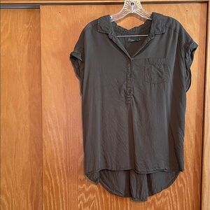 Prana Olive Green Short Sleeve Tunic Top